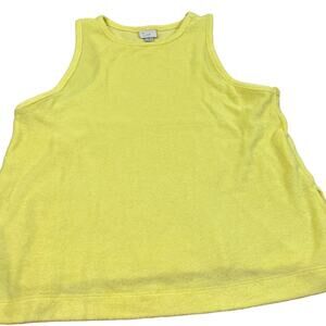 A New Day Women's Yellow Racerback Terry Tank Top - Size Small - NWT